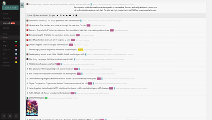 selfoss on desktop